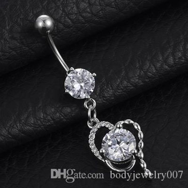g0019 nice style navel button ring retail selling navel rings body piercing jewelry dangle accessories fashion charm, Silver
g0019 nice style navel button ring retail selling navel rings body piercing jewelry dangle accessories fashion charm, Silver