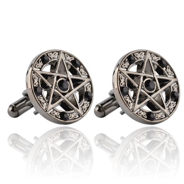 pentagram cufflinks red black rhinestone french shirts cuff links fashion alloy men shirt cufflinks supernatural moive jewelry, Silver
pentagram cufflinks red black rhinestone french shirts cuff links fashion alloy men shirt cufflinks supernatural moive jewelry, Silver