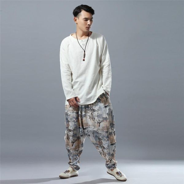 2020 new national style printed men's sarouel pants loose casual wide leg pants cotton and linen men's hip hop harem, Black
2020 new national style printed men's sarouel pants loose casual wide leg pants cotton and linen men's hip hop harem, Black