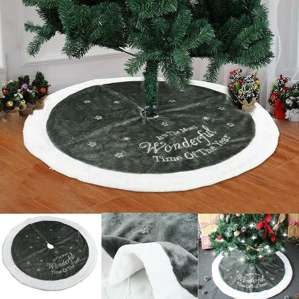 90cm luxury grey fur christmas tree xmas snowflake skirt festive decoration for home happy new year
90cm luxury grey fur christmas tree xmas snowflake skirt festive decoration for home happy new year