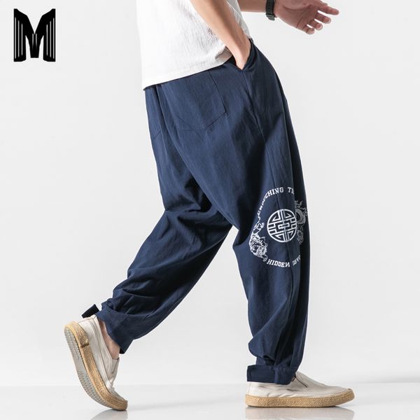 5xl plus size cotton linen harem pants men jogger casual pants male embroidery print retro trousers chinese style y1857, Black
5xl plus size cotton linen harem pants men jogger casual pants male embroidery print retro trousers chinese style y1857, Black