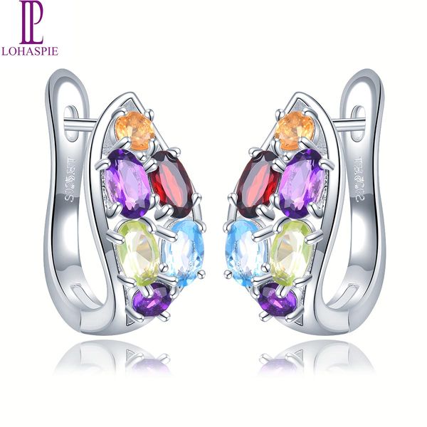 multicolor colorful natural gemstone hoop earrings for women gift 925 sterling silver amethyst garnet peridot citrine fine lady girl jewelry, Golden;silver
multicolor colorful natural gemstone hoop earrings for women gift 925 sterling silver amethyst garnet peridot citrine fine lady girl jewelry, Golden;silver