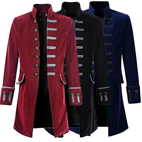 cysincos brand casual long sleeve jackets coats victorian men velet jacquard steampunk thick fashion windbreaker overcoats, Black;brown
cysincos brand casual long sleeve jackets coats victorian men velet jacquard steampunk thick fashion windbreaker overcoats, Black;brown