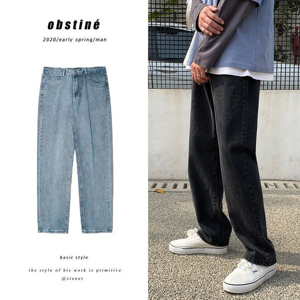 men's jeans korean style straight fashion casual blue black retro trousers men streetwear loose hip hop denim pants
men's jeans korean style straight fashion casual blue black retro trousers men streetwear loose hip hop denim pants