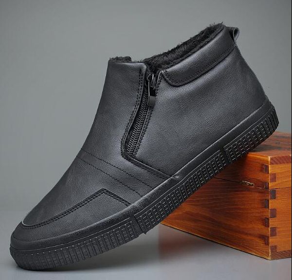 2019 winter boots new fashion men fur plush warm leather boots man short boots warm leather casual shoes, Black
2019 winter boots new fashion men fur plush warm leather boots man short boots warm leather casual shoes, Black
