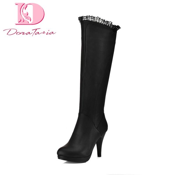 doratasia brand fashion large size 32-43 lace elegant high heel shoes woman party office lady autumn winter boots women, Black
doratasia brand fashion large size 32-43 lace elegant high heel shoes woman party office lady autumn winter boots women, Black