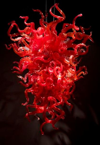 big red led blown murano glass chandelier light
