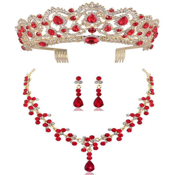 baroque vintage gold red green blue crystal bridal jewelry sets choker necklace earrings crown tiara african beads jewelry sets, Silver
baroque vintage gold red green blue crystal bridal jewelry sets choker necklace earrings crown tiara african beads jewelry sets, Silver