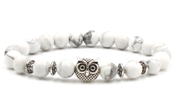 8mm tg423 owl reiki chakra bracelet white howlite buddha yoga stone bead essential oils diffuser bangles fashion, Black
8mm tg423 owl reiki chakra bracelet white howlite buddha yoga stone bead essential oils diffuser bangles fashion, Black