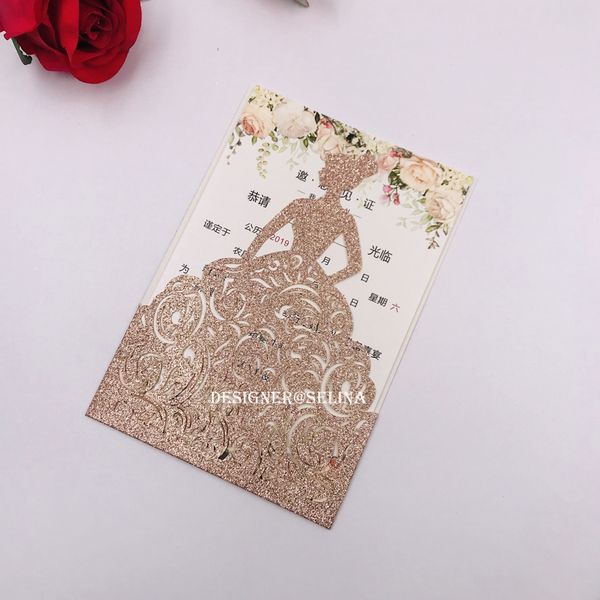2019 new arrival rose gold glitter laser cut crown princess invitations for birthday sweet 15 quinceanera invites, sweet 16th invitations, Black
2019 new arrival rose gold glitter laser cut crown princess invitations for birthday sweet 15 quinceanera invites, sweet 16th invitations, Black