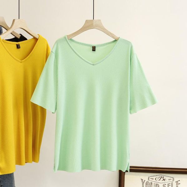 women summer t-shirt lady tees female solid color short sleeve ice cool fabric fashion plus size b4-257, White
women summer t-shirt lady tees female solid color short sleeve ice cool fabric fashion plus size b4-257, White