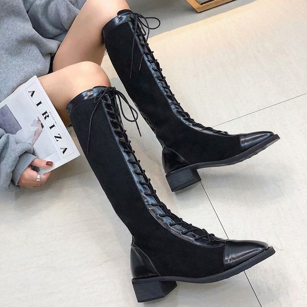 winter boots women knee high long boots fashion flock snow women winter warm platform fur lace-up large size snow, Black
winter boots women knee high long boots fashion flock snow women winter warm platform fur lace-up large size snow, Black