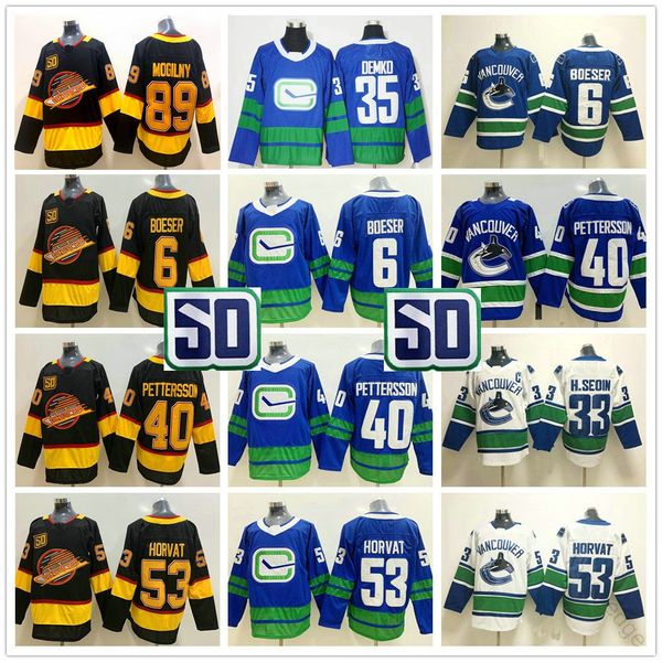 vancouver canucks 50th season hockey 40 elias pettersson 6 brock boeser 53 bo horvat 33 sedin 35 thatcher demko 89 alexander mogilny jerseys, Black;red
vancouver canucks 50th season hockey 40 elias pettersson 6 brock boeser 53 bo horvat 33 sedin 35 thatcher demko 89 alexander mogilny jerseys, Black;red