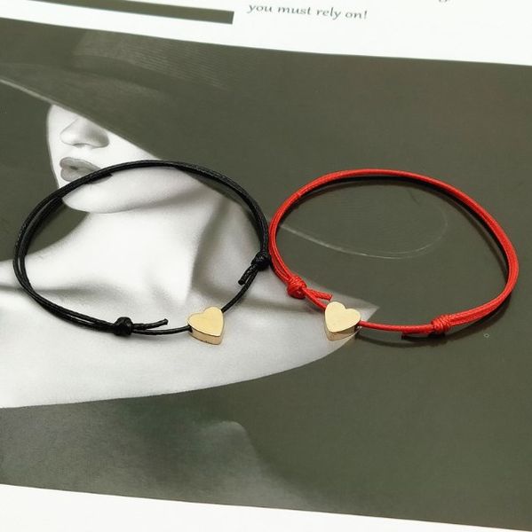 2 pcs/lots tiny love heart lucky bracelet red black white color rope bracelet adjustable fashion couple bracelet wholesale, Golden;silver
2 pcs/lots tiny love heart lucky bracelet red black white color rope bracelet adjustable fashion couple bracelet wholesale, Golden;silver