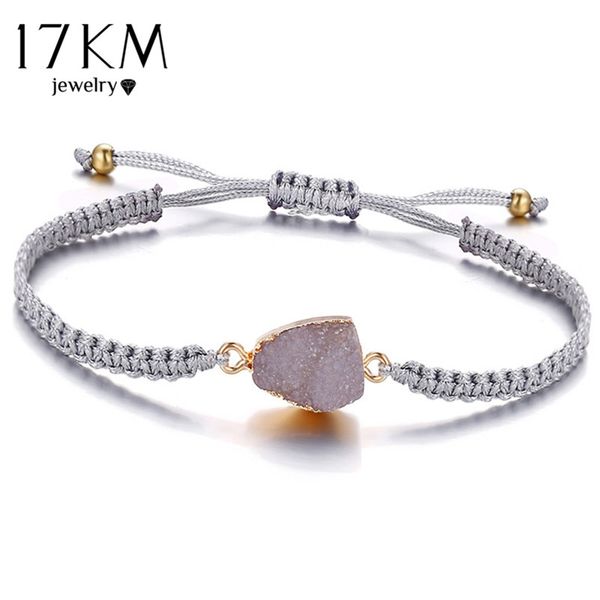 17km vintage rope bracelets for woman men lovers boho adjustable bracelet friendship 2019 resin stone druzy jewelry gifts, Golden;silver
17km vintage rope bracelets for woman men lovers boho adjustable bracelet friendship 2019 resin stone druzy jewelry gifts, Golden;silver