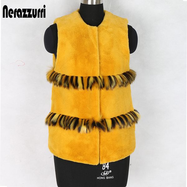 nerazurri autumn faux fur vest women 2019 short luxury patchwork fur gielt yellow large size waistcoat 5xl 6xl sleeveless jacket, Black
nerazurri autumn faux fur vest women 2019 short luxury patchwork fur gielt yellow large size waistcoat 5xl 6xl sleeveless jacket, Black