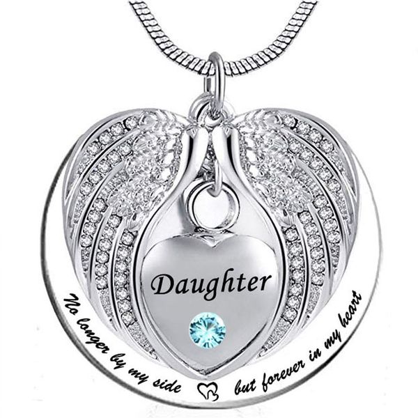 no longer by my side but forever in my heart daughter cremation ashes urn pendant stainless steel waterproof necklace, Silver
no longer by my side but forever in my heart daughter cremation ashes urn pendant stainless steel waterproof necklace, Silver