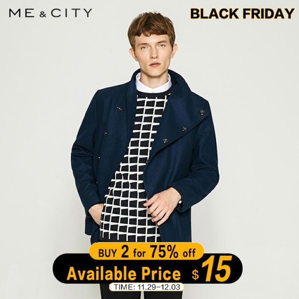 me&city winter woolen jacket men's high-quality wool coat casual slim vintage business short paragraph woolen coat, Black
me&city winter woolen jacket men's high-quality wool coat casual slim vintage business short paragraph woolen coat, Black