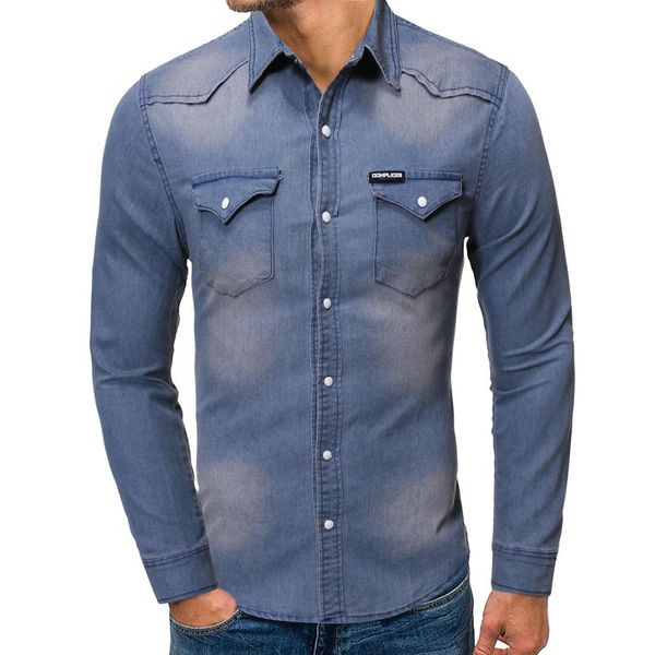 denim men's shirt double pocket slim 65% cotton lapel long sleeve large size jeans shirt for man blouse men, White;black
denim men's shirt double pocket slim 65% cotton lapel long sleeve large size jeans shirt for man blouse men, White;black