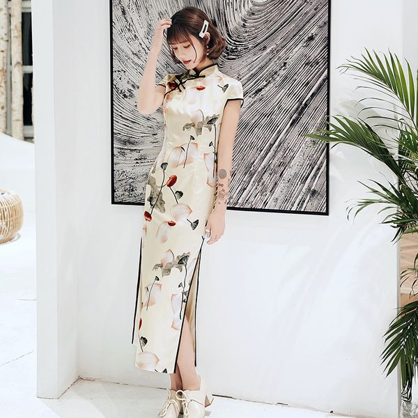 elegant oriental style cheongsam vestidos summer floral print long evening formal dress plus size 4xl women clothing, Red
elegant oriental style cheongsam vestidos summer floral print long evening formal dress plus size 4xl women clothing, Red
