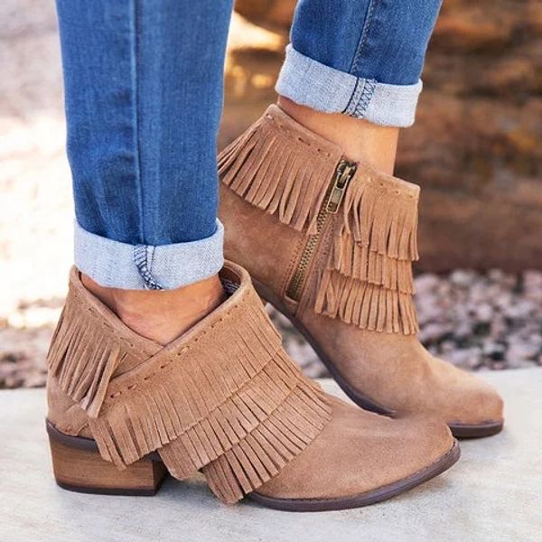 women ankle short boots 2019 autumn womens tassel side zipper thick high heel party shoes dress ankle high heel shoe, Black
women ankle short boots 2019 autumn womens tassel side zipper thick high heel party shoes dress ankle high heel shoe, Black