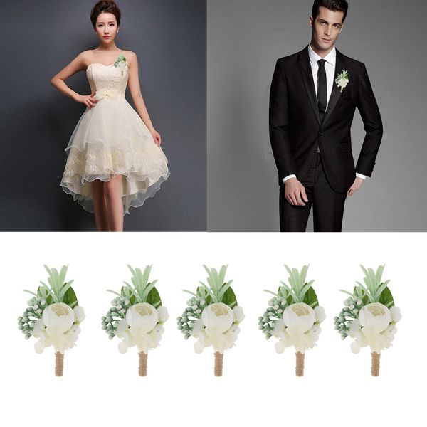 5pcs flower bride&groom boutonniere handmade silk corsage fo wedding party suits
5pcs flower bride&groom boutonniere handmade silk corsage fo wedding party suits