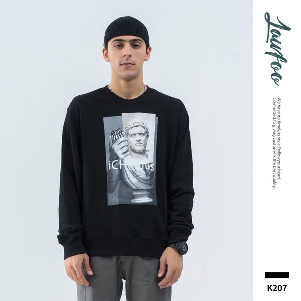lawfoo men's wear 2019 autumn and winter new style popular brand brilliance yu music festival figure pullover looped p, Black
lawfoo men's wear 2019 autumn and winter new style popular brand brilliance yu music festival figure pullover looped p, Black
