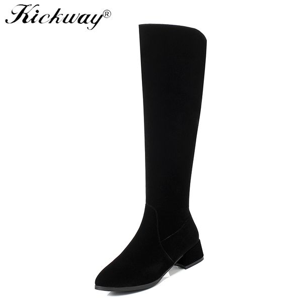 kickway women's winter shoes brand flock knee high boots women shoes women plush warm winter boots plus big size 43, Black
kickway women's winter shoes brand flock knee high boots women shoes women plush warm winter boots plus big size 43, Black