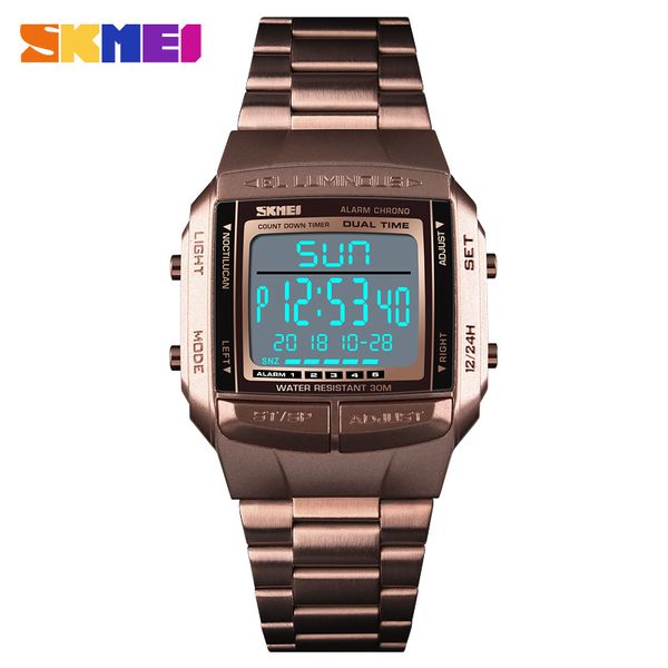 skmei men sports watches alarm countdown waterproof electronic led digital wrist watches clock man relogio masculino, Slivery;brown
skmei men sports watches alarm countdown waterproof electronic led digital wrist watches clock man relogio masculino, Slivery;brown