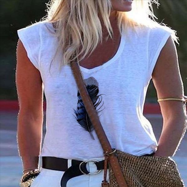 women's printed t-shirt in summer 2020 women's printed t-shirt in summer 2020, White
women's printed t-shirt in summer 2020 women's printed t-shirt in summer 2020, White