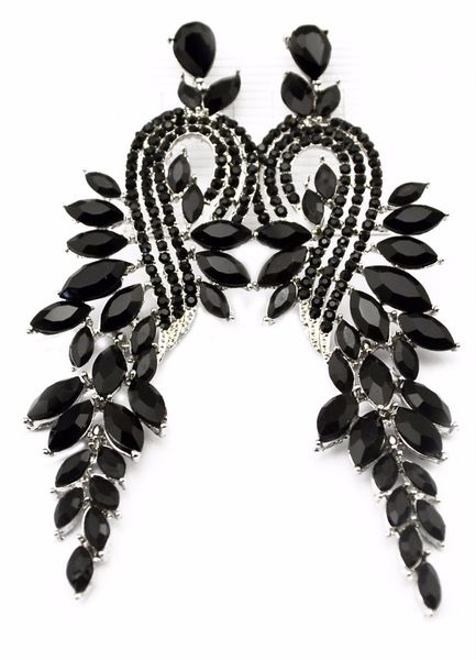 idealway black leaves earrings big rhinestone long earrings for women dangling earrings with stones black fashion jewelry bijoux, Silver
idealway black leaves earrings big rhinestone long earrings for women dangling earrings with stones black fashion jewelry bijoux, Silver