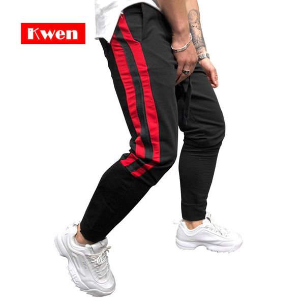 pantalon homme men track pants 2019 new fashion hip hop fitness streetwear trousers striped drawstring joggers sweatpants, Black
pantalon homme men track pants 2019 new fashion hip hop fitness streetwear trousers striped drawstring joggers sweatpants, Black