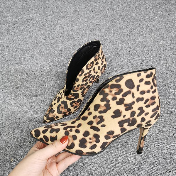 leopard high heel shoes women spring autumn slip on heel .5 cm pumps pointed toe smooth modern elegant shoes ing, Black
leopard high heel shoes women spring autumn slip on heel .5 cm pumps pointed toe smooth modern elegant shoes ing, Black