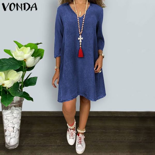 knee length denim dress women casaul loose 3/4 sleeve dress 2020 summer sundress female plus size bohemian holiday vestido s-5xl, Black;gray
knee length denim dress women casaul loose 3/4 sleeve dress 2020 summer sundress female plus size bohemian holiday vestido s-5xl, Black;gray