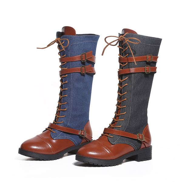 spring autumn women ladies shoes denim roman riding knee high cowboy boots long boots woman low heels shoes winter, Black
spring autumn women ladies shoes denim roman riding knee high cowboy boots long boots woman low heels shoes winter, Black
