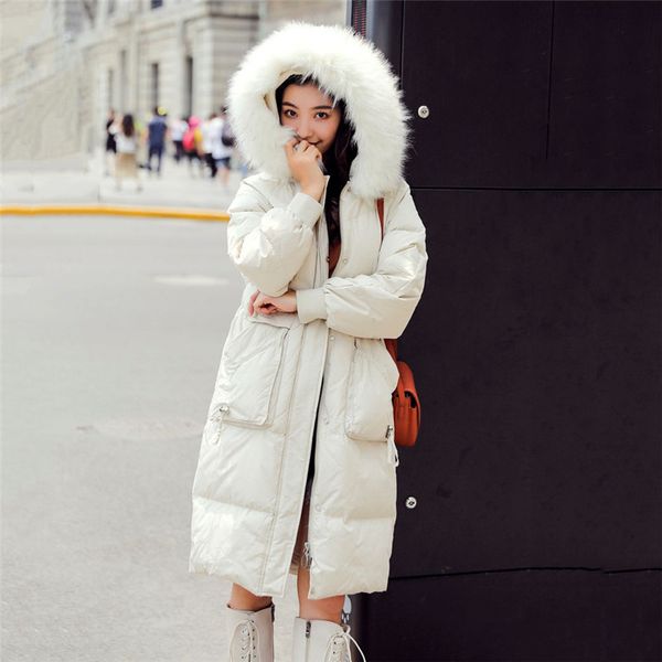 2019 new winter long down jacket women big fur collar hooded white duck down long parkas coat female slim snow outerwear yh356, Black
2019 new winter long down jacket women big fur collar hooded white duck down long parkas coat female slim snow outerwear yh356, Black