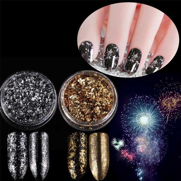 1 bottle holographic nail glitter dust gold silver irregular flakes foil sequins for nail art decoration manicure, Silver;gold
1 bottle holographic nail glitter dust gold silver irregular flakes foil sequins for nail art decoration manicure, Silver;gold