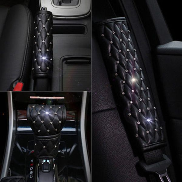 car shifter covers car handbrake grips cover set leather with crystal rhinestone black interior accessories for women girls
car shifter covers car handbrake grips cover set leather with crystal rhinestone black interior accessories for women girls