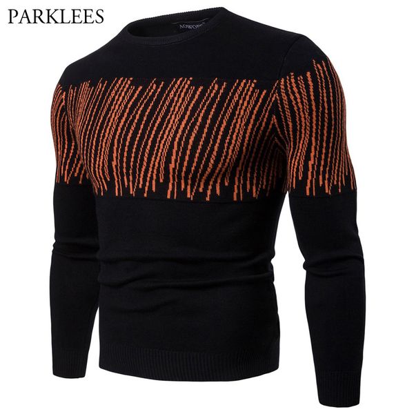 men's causal fashion pullover sweater line print basic designed cable knitted sweaters causal slim crew neck chompas para hobre, White;black 
men's causal fashion pullover sweater line print basic designed cable knitted sweaters causal slim crew neck chompas para hobre, White;black