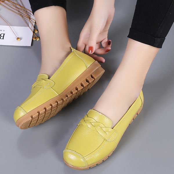 women's loafers beautiful solid genuine leather shoes woman rubber shallow flat shoes non slip women sewing, Black
women's loafers beautiful solid genuine leather shoes woman rubber shallow flat shoes non slip women sewing, Black