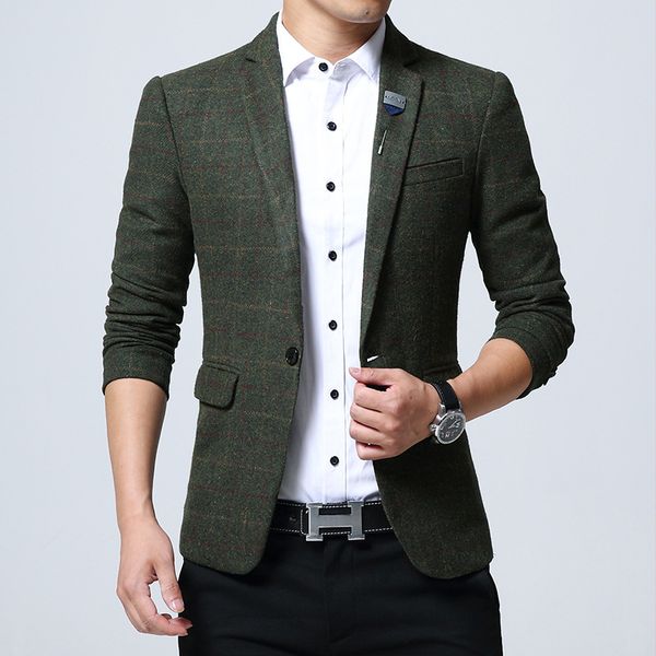 new men wool blazers british style plaid 4xl 5xl spring male slim business casual blazer coat men brand outwear jacket bf773, White;black
new men wool blazers british style plaid 4xl 5xl spring male slim business casual blazer coat men brand outwear jacket bf773, White;black