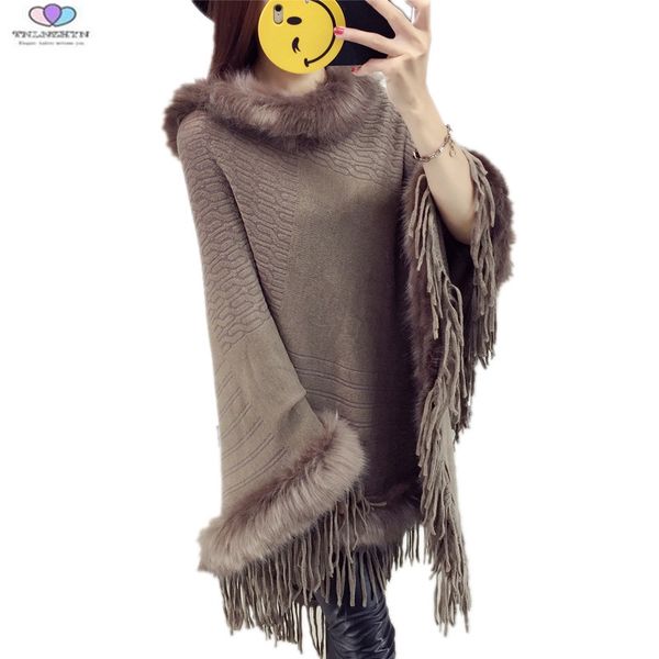 2019 new autumn winter women sweater fashion fur collar knit pullover sweater loose casual shawl cape coat tnlnzhyn e394, Black
2019 new autumn winter women sweater fashion fur collar knit pullover sweater loose casual shawl cape coat tnlnzhyn e394, Black