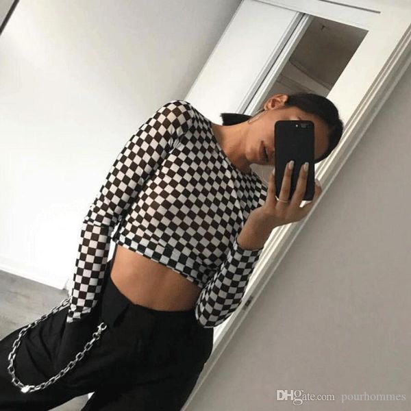 black and white plaid print womens designer tshirts slim panelled pullover long sleeve womens tees casual females clothing
black and white plaid print womens designer tshirts slim panelled pullover long sleeve womens tees casual females clothing
