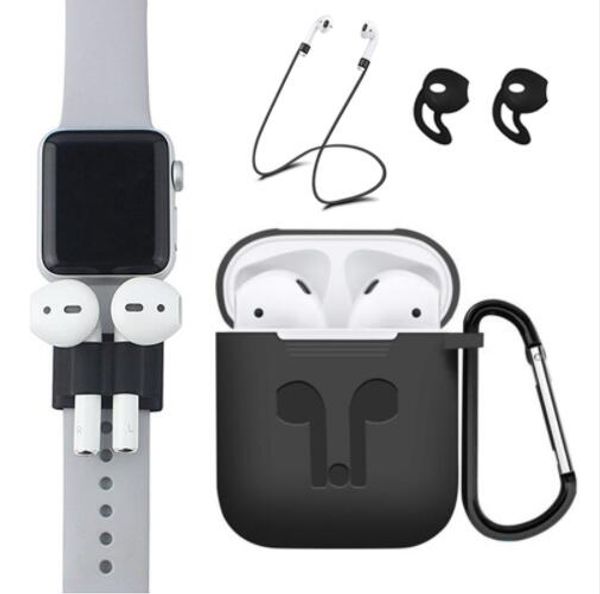 pack of 5 accessories silicone case cover earphones pouch anti lost strap holder eartips carabiner buckle for apple airpods case
pack of 5 accessories silicone case cover earphones pouch anti lost strap holder eartips carabiner buckle for apple airpods case