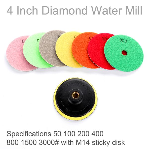 8pcs 4inch diamond polishing pads with adapter 50-3000 grit wet dry diamond polishing pad set
8pcs 4inch diamond polishing pads with adapter 50-3000 grit wet dry diamond polishing pad set