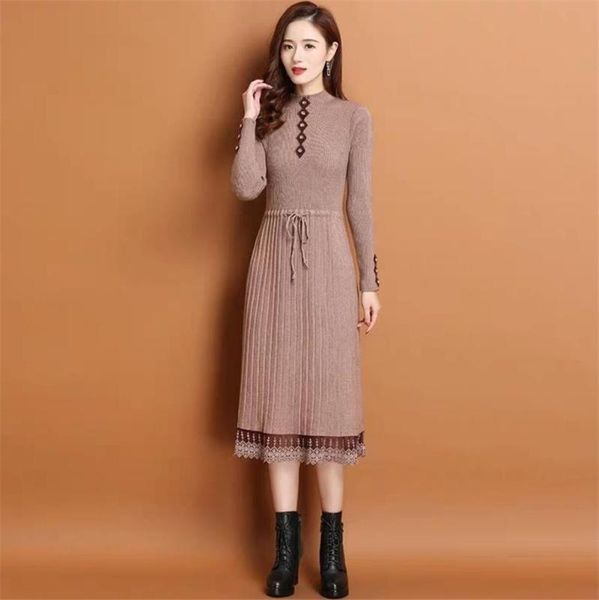 women dress spring autumn winter o-neck long sleeve simple casual knitted dress a-line elegant midi plus size vestidos 35, Black;gray
women dress spring autumn winter o-neck long sleeve simple casual knitted dress a-line elegant midi plus size vestidos 35, Black;gray