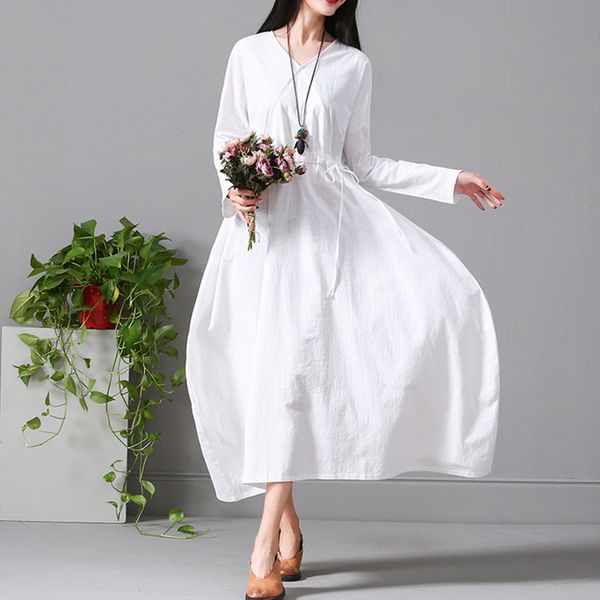 women cotton linen dress vintage solid color robe female 2019 spring summer long sleeve dresses vestidos white red, Black;gray
women cotton linen dress vintage solid color robe female 2019 spring summer long sleeve dresses vestidos white red, Black;gray