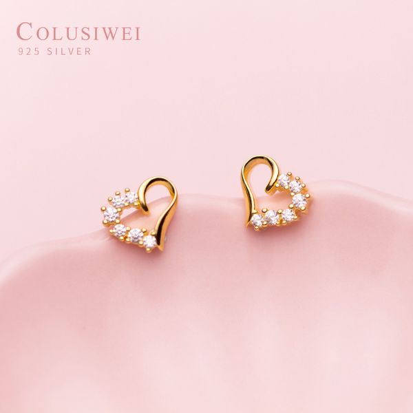 colusiwei new gold color shining clear cz lovely hearts sterling silver 925 stud earring for women fine jewelry valentine's gift, Golden;silver
colusiwei new gold color shining clear cz lovely hearts sterling silver 925 stud earring for women fine jewelry valentine's gift, Golden;silver