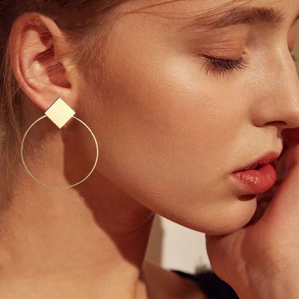 simple style fashion silver gold color earrings for women square round geometric hanging earrings female pendientes jewelry
simple style fashion silver gold color earrings for women square round geometric hanging earrings female pendientes jewelry