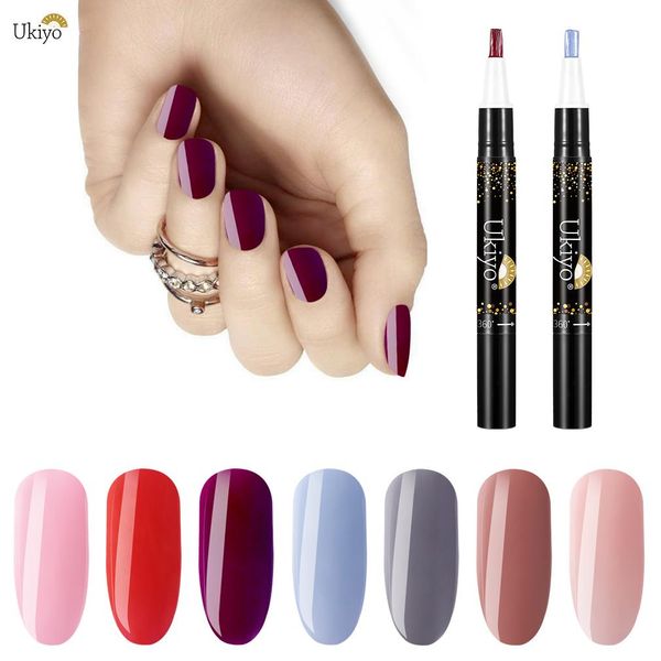 ukiyo one step gel nail varnish pen 3 in 1 nail gel polish easy to use no need base coat soak off semi permanent lacquer, Red;pink
ukiyo one step gel nail varnish pen 3 in 1 nail gel polish easy to use no need base coat soak off semi permanent lacquer, Red;pink